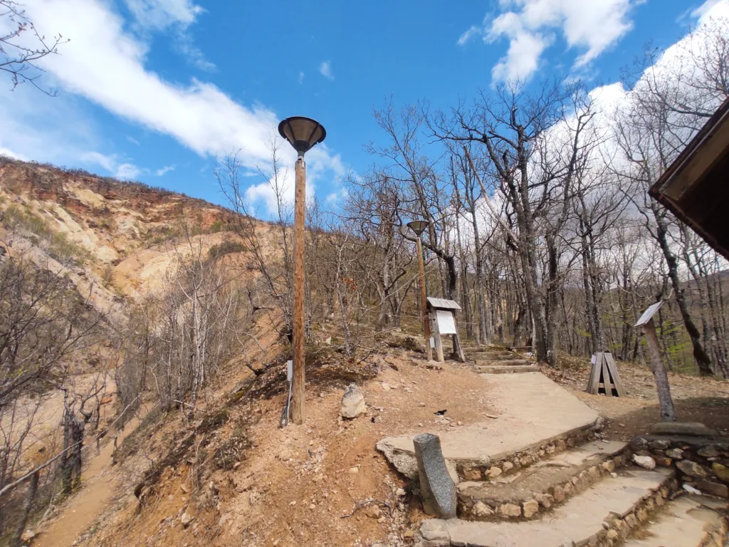 Earth pillars with magmatic stone caps at Đavolja Varoš