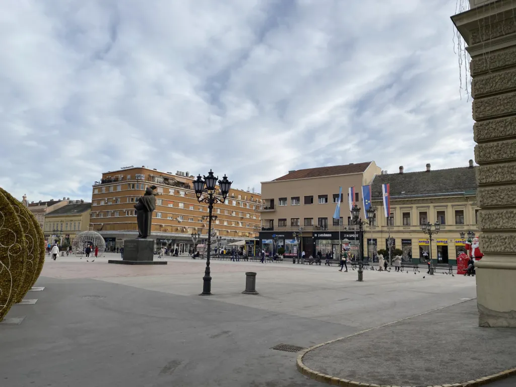 Freedom Square in the centre of Novi Sad with the City Hall