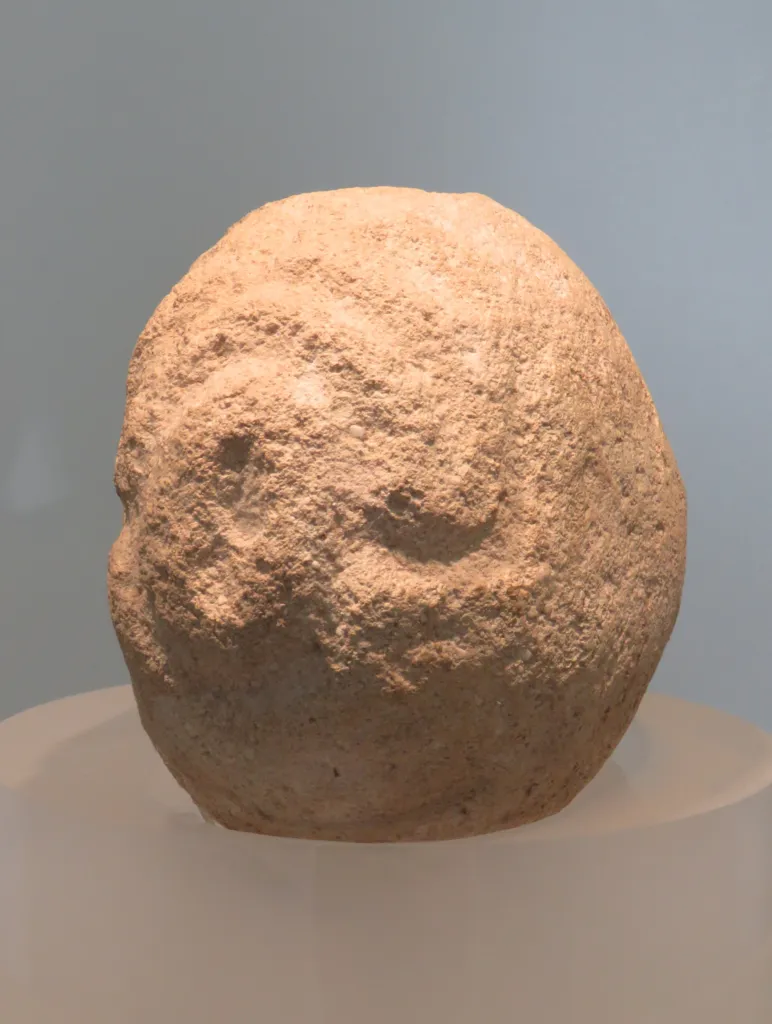 The Mesolithic sandstone sculpture known as the Little Catfish, from Lepenski Vir