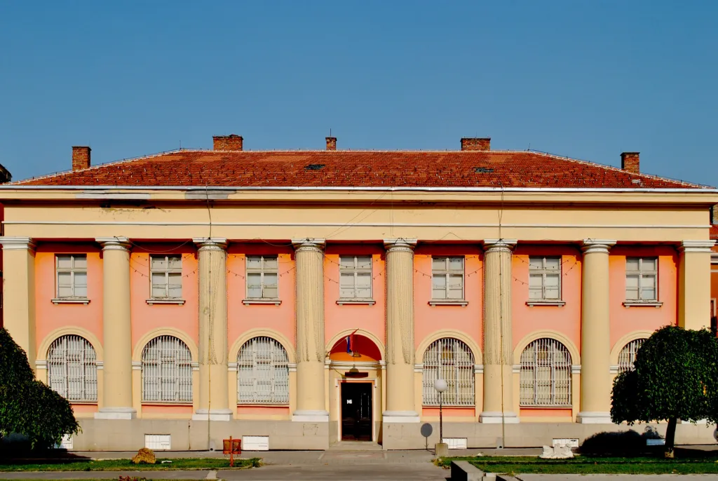 The ochre building of the National Museum in Zaječar