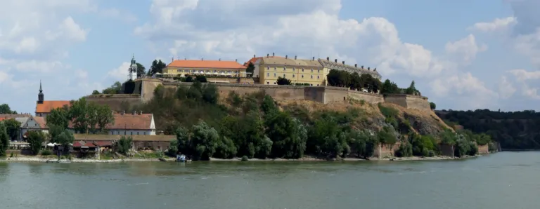 Petrovaradin fortress on its hill above the Danube at Novi Sad