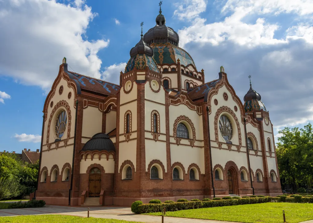 The Hungarian Art Nouveau Subotica Synagogue with its domes and ornamented façade