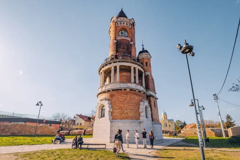Gardoš Tower, the brick tower on the hill above Zemun in Belgrade