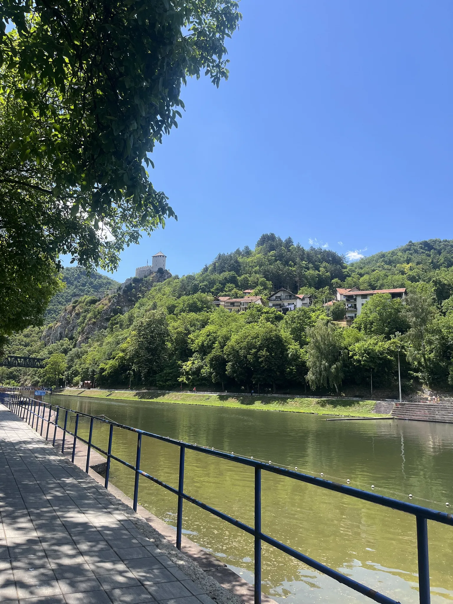 The Đetinja river below the old fortress of Užice